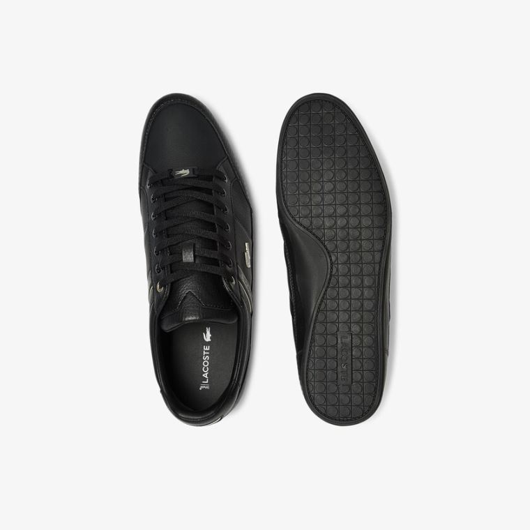 Lacoste Chaymon Syntetisk and Læder Sneakers Sort Sort | 1zFb55f7