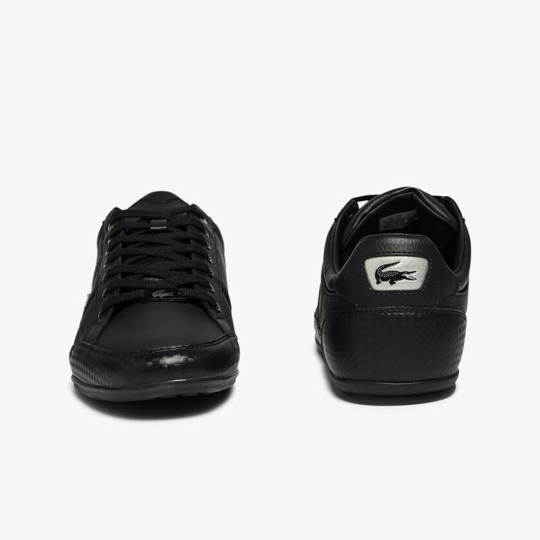 Lacoste Chaymon Syntetisk and Læder Sneakers Sort Sort | 1zFb55f7