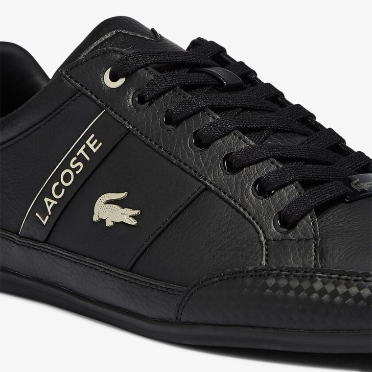 Lacoste Chaymon Syntetisk and Læder Sneakers Sort | AcSdnKn0