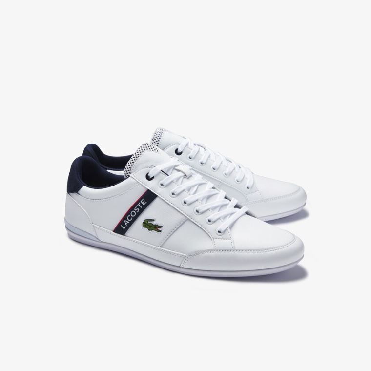 Lacoste Chaymon Tekstil and Syntetisk Sneakers Hvide Beige | i2ukEAKC