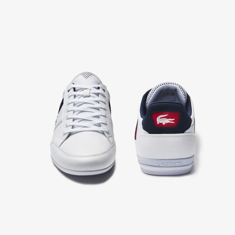 Lacoste Chaymon Tekstil and Syntetisk Sneakers Hvide Beige | i2ukEAKC