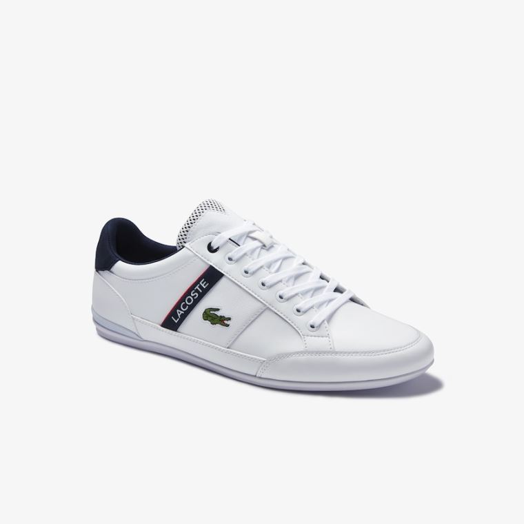 Lacoste Chaymon Tekstil and Syntetisk Sneakers Hvide Beige | i2ukEAKC