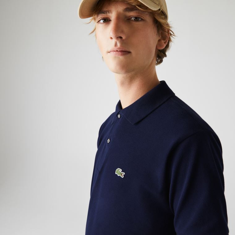 Lacoste Classic Fit L.12.12 Polo Shirt Mørkeblå Blå | 90qL0T7d