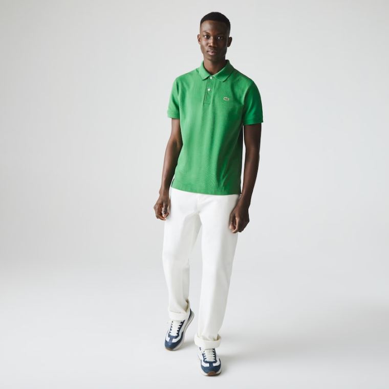 Lacoste Classic Fit Organic Bomulds Piqué Polo Grøn | 64YBrm2L