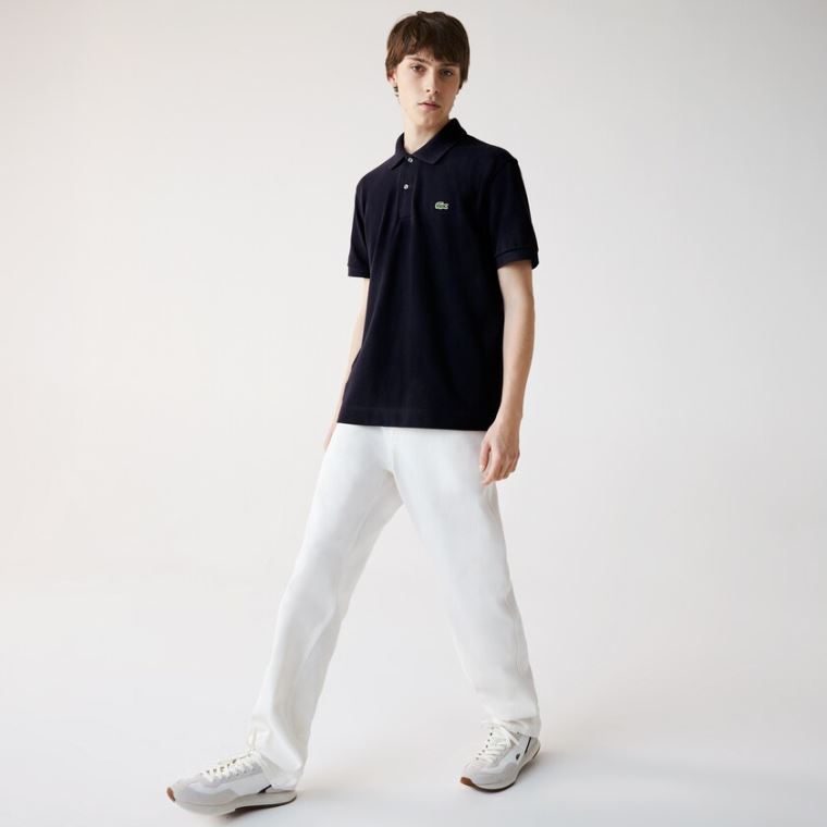 Lacoste Classic Fit Organic Bomulds Piqué Polo Mørkeblå Blå | YHlZ25zi