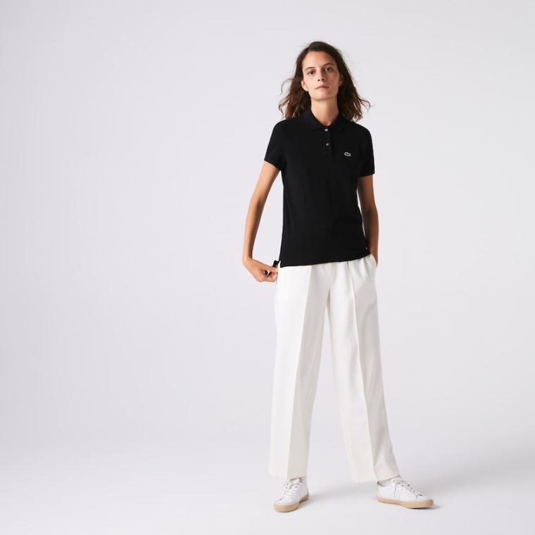 Lacoste Classic Fit Soft Bomulds Petit Piqué Polo Sort | 5ZUHeMv9