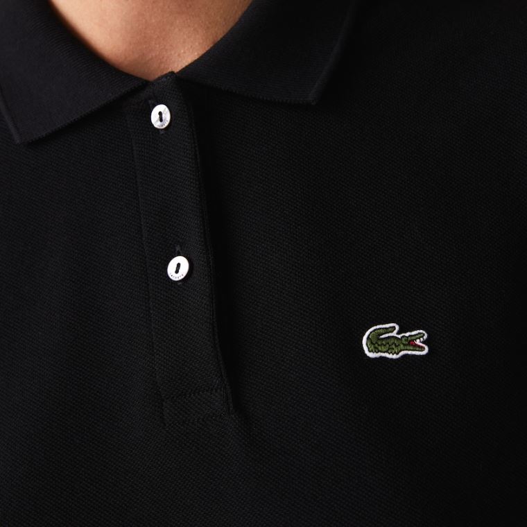 Lacoste Classic Fit Soft Bomulds Petit Piqué Polo Sort | 5ZUHeMv9