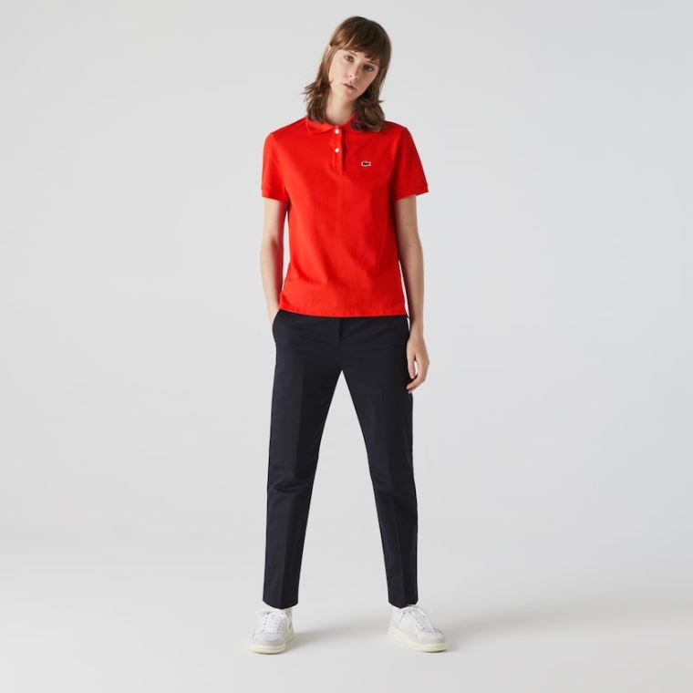 Lacoste Classic Fit Soft Bomulds Petit Piqué Polo Rød | 67SVdSHq