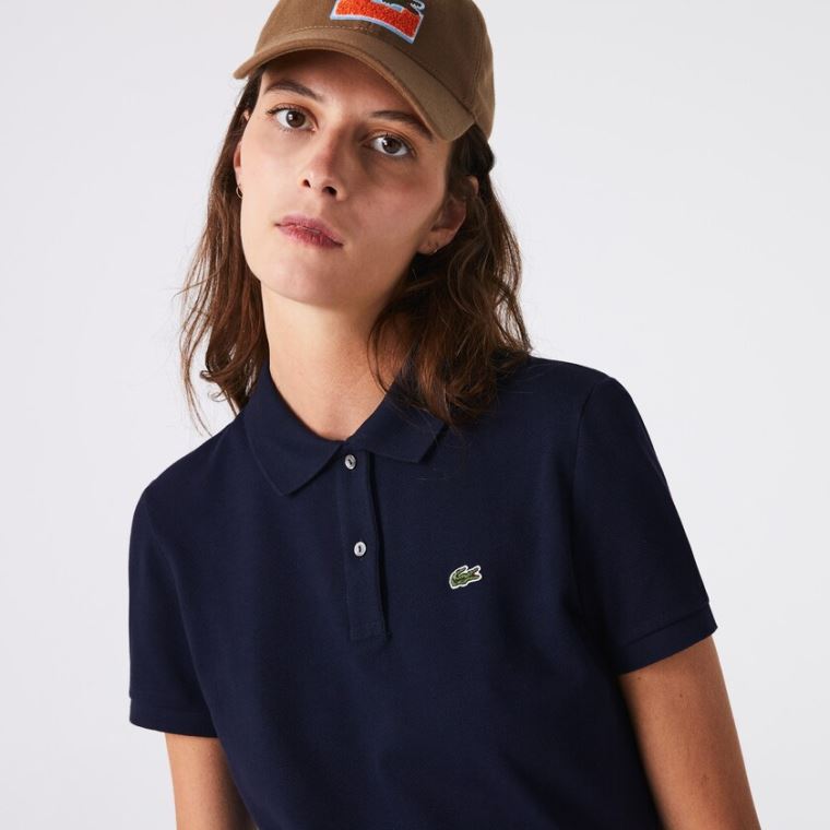 Lacoste Classic Fit Soft Bomulds Petit Piqué Polo Mørkeblå Blå | OiE5XnIZ