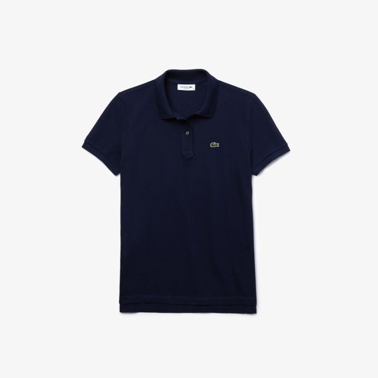 Lacoste Classic Fit Soft Bomulds Petit Piqué Polo Mørkeblå Blå | OiE5XnIZ