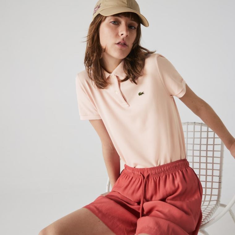 Lacoste Classic Fit Soft Bomulds Petit Piqué Polo Lyselyserød | QAgCqh1Q