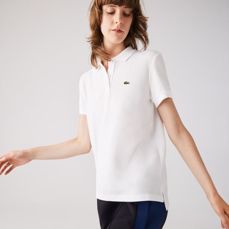 Lacoste Classic Fit Soft Bomulds Petit Piqué Polo Hvide | S9ODCAhF