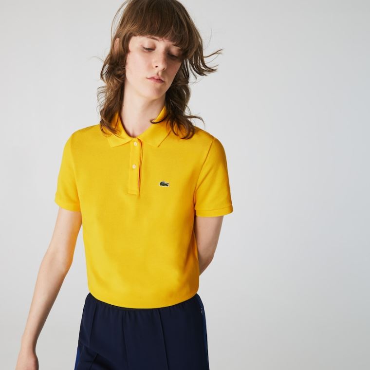 Lacoste Classic Fit Soft Bomulds Petit Piqué Polo Gul | ZjdUnV3V