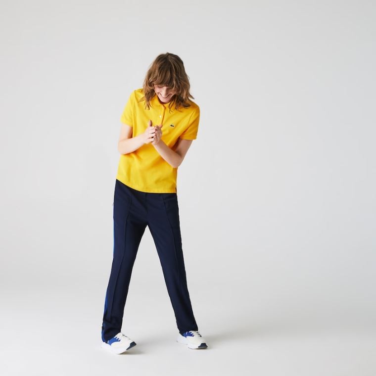 Lacoste Classic Fit Soft Bomulds Petit Piqué Polo Gul | ZjdUnV3V