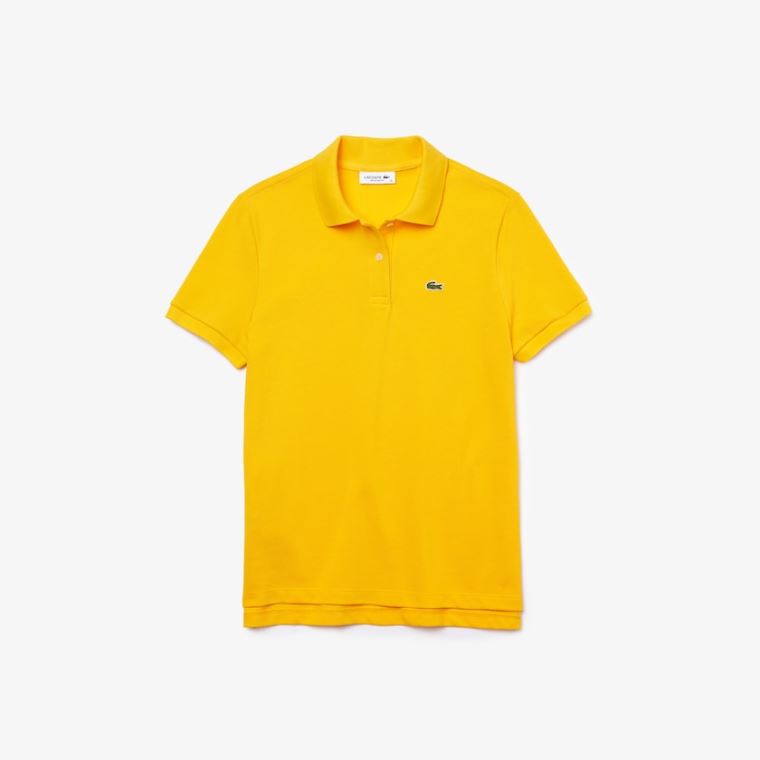 Lacoste Classic Fit Soft Bomulds Petit Piqué Polo Gul | ZjdUnV3V