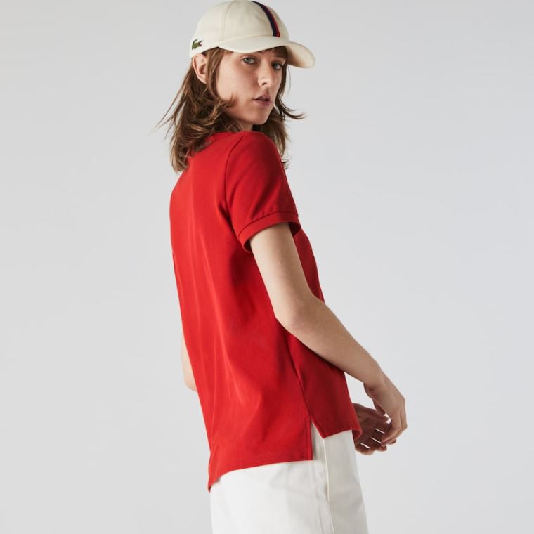 Lacoste Classic Fit Soft Bomulds Petit Piqué Polo Rød | jX77sIEJ