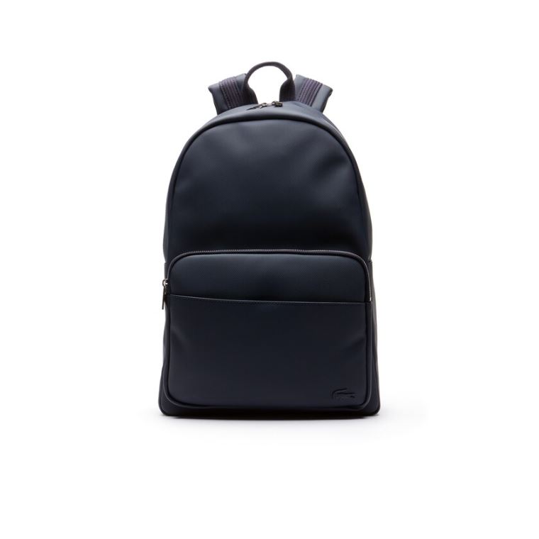 Lacoste Classic Petit Piqué Backpack Mørkeblå | RIQghpNG