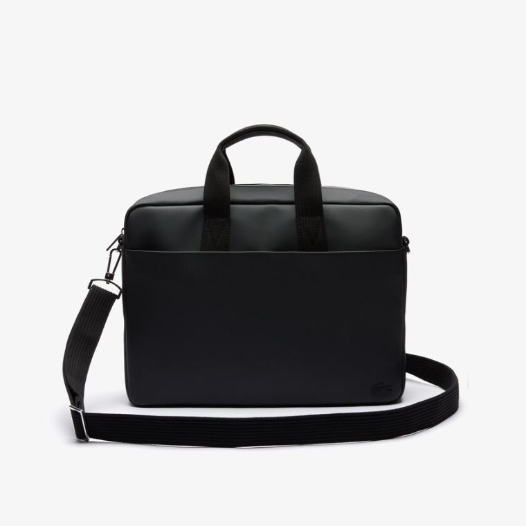 Lacoste Classic Petit Piqué Computer Bag Sort | 3C2QkDfN