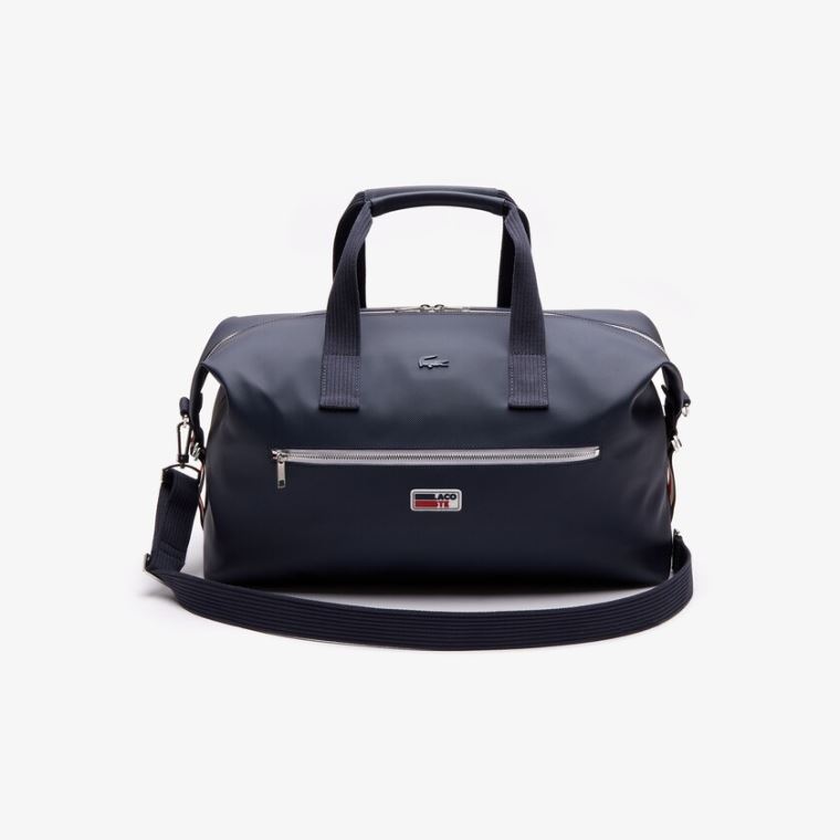 Lacoste Classic Tricolour Accents Weekender Bag Mørkeblå Blå Hvide Rød | lqfXQ2Wm