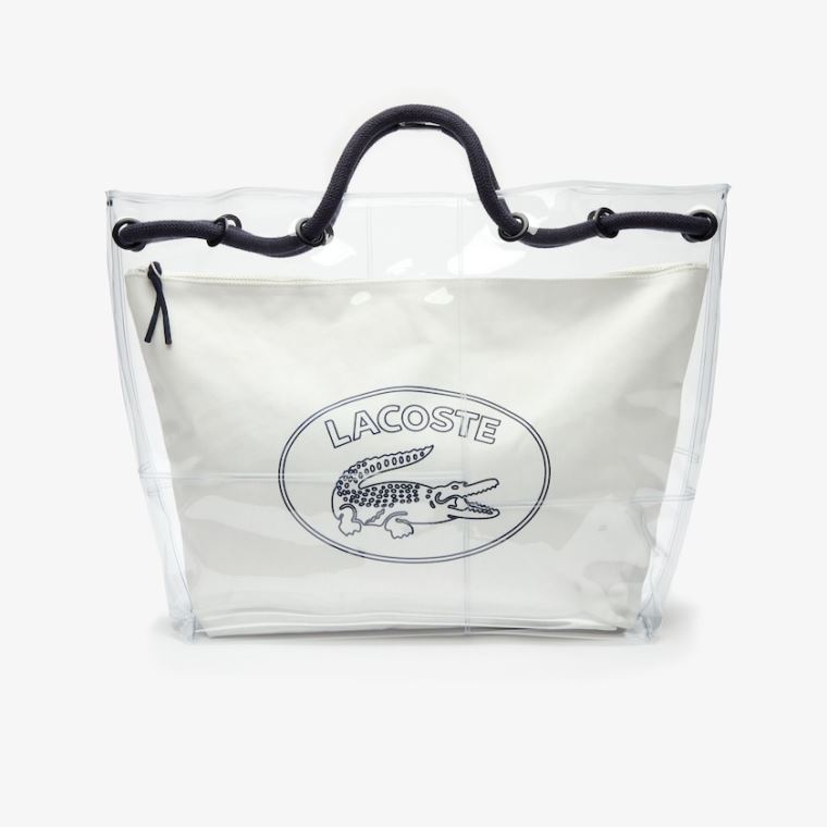 Lacoste Clear Shopper Bag Hvide | J8XS7eMY