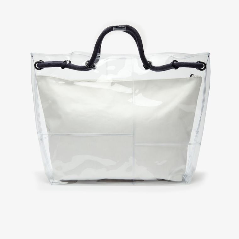 Lacoste Clear Shopper Bag Hvide | J8XS7eMY