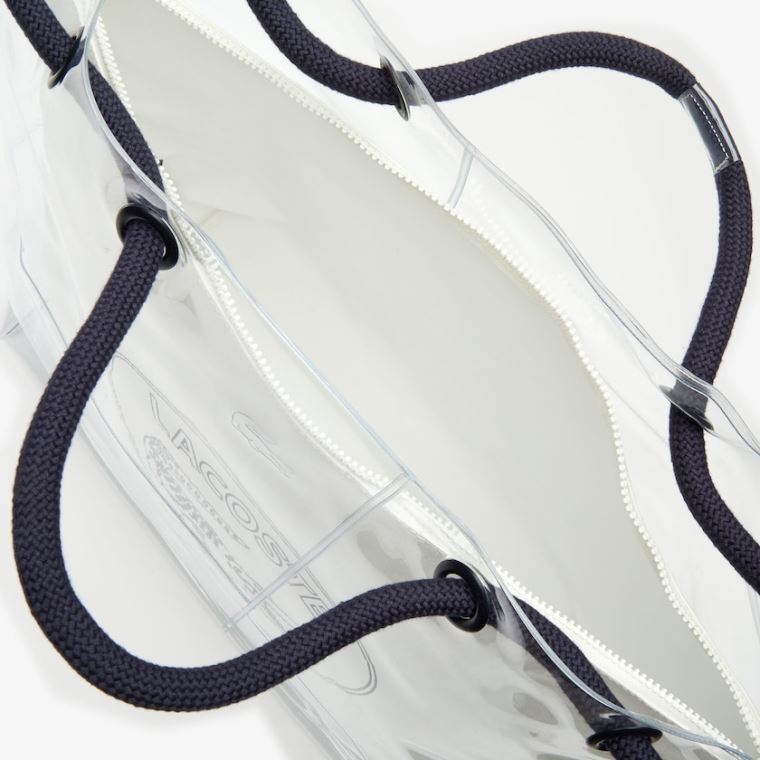 Lacoste Clear Shopper Bag Hvide | J8XS7eMY