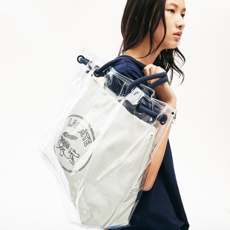 Lacoste Clear Shopper Bag Hvide | J8XS7eMY