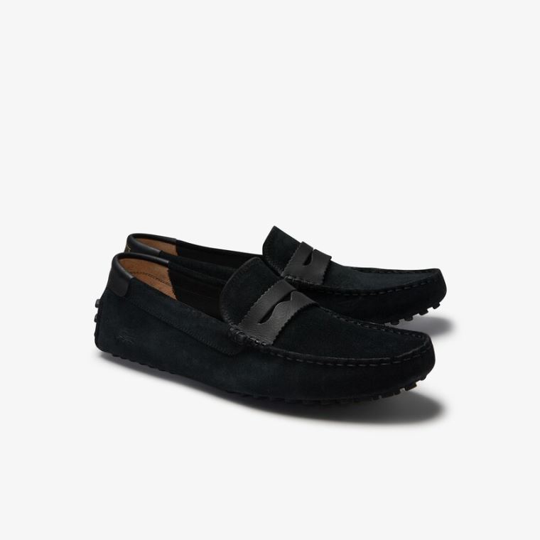 Lacoste Concours Nautic Ruskind Loafers Sort Sort | w0lbGGUm