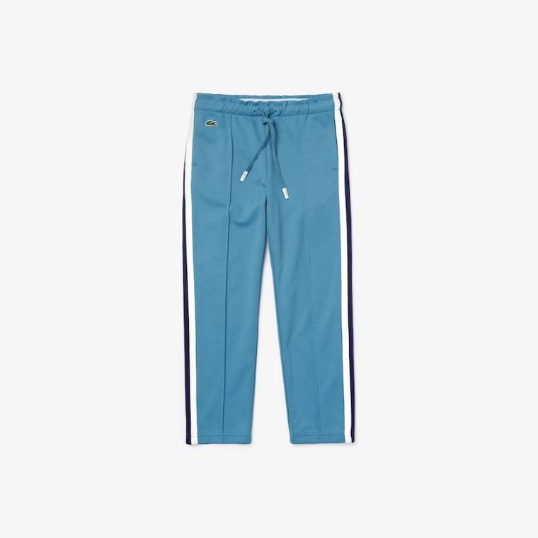 Lacoste Contrast Bands Lette Jogging Pants Blå Mørkeblå Blå Hvide | zWEvOfIX