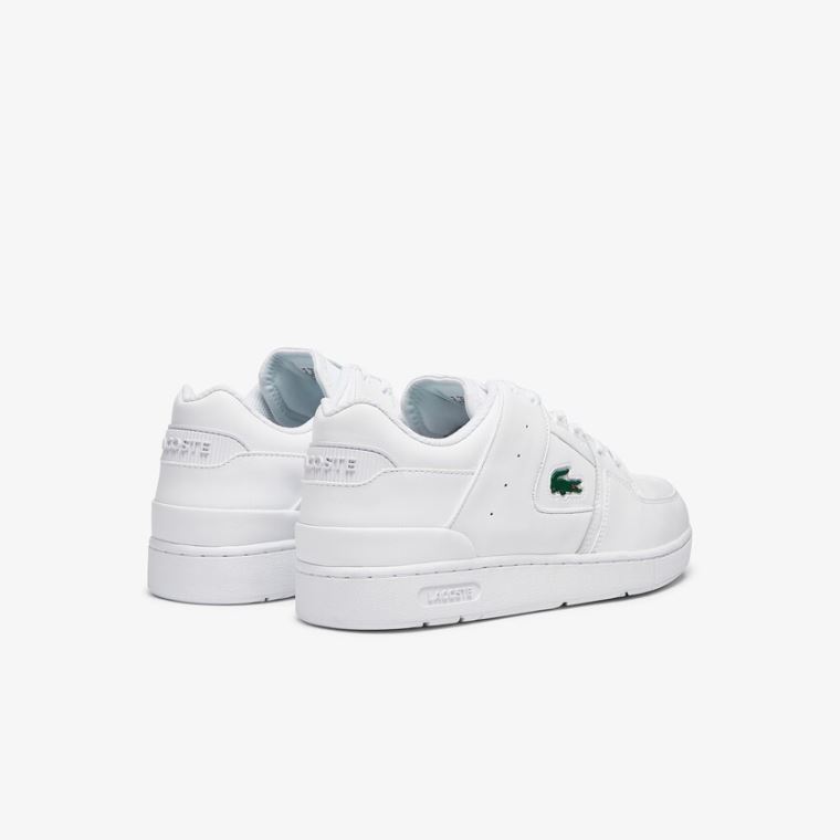 Lacoste Court Cage Læder Sneakers Hvide | LpwwiO2z