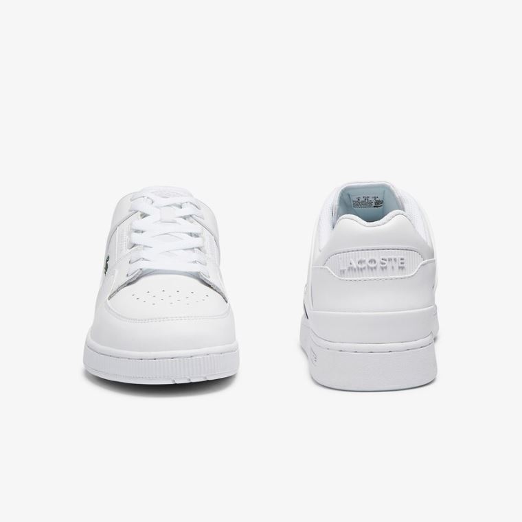 Lacoste Court Cage Læder Sneakers Hvide | LpwwiO2z