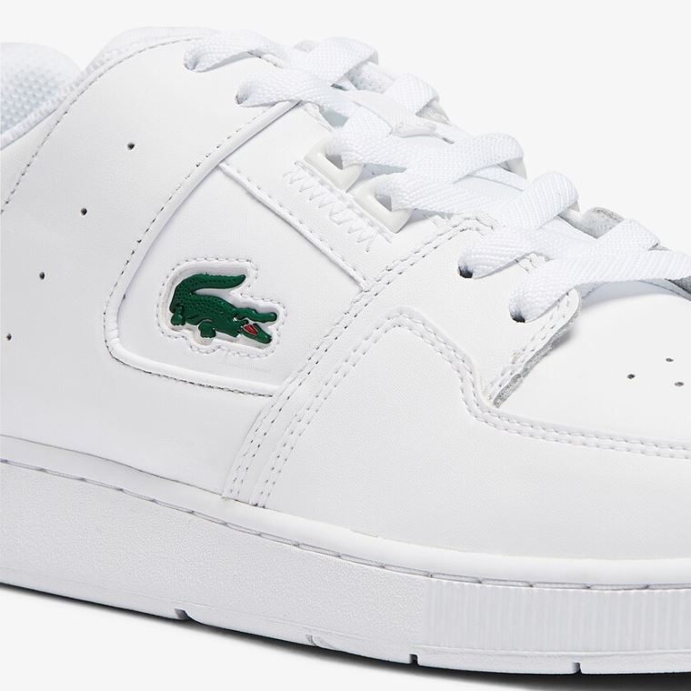 Lacoste Court Cage Læder Sneakers Hvide | LpwwiO2z