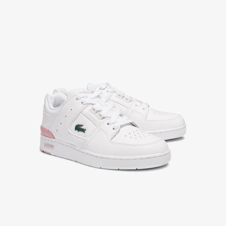 Lacoste Court Cage Sneaker Hvide Lyselyserød | kWZ4T3SZ