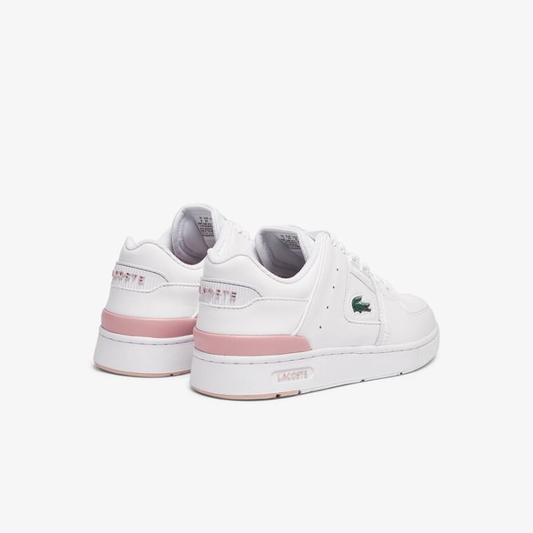 Lacoste Court Cage Sneaker Hvide Lyselyserød | kWZ4T3SZ