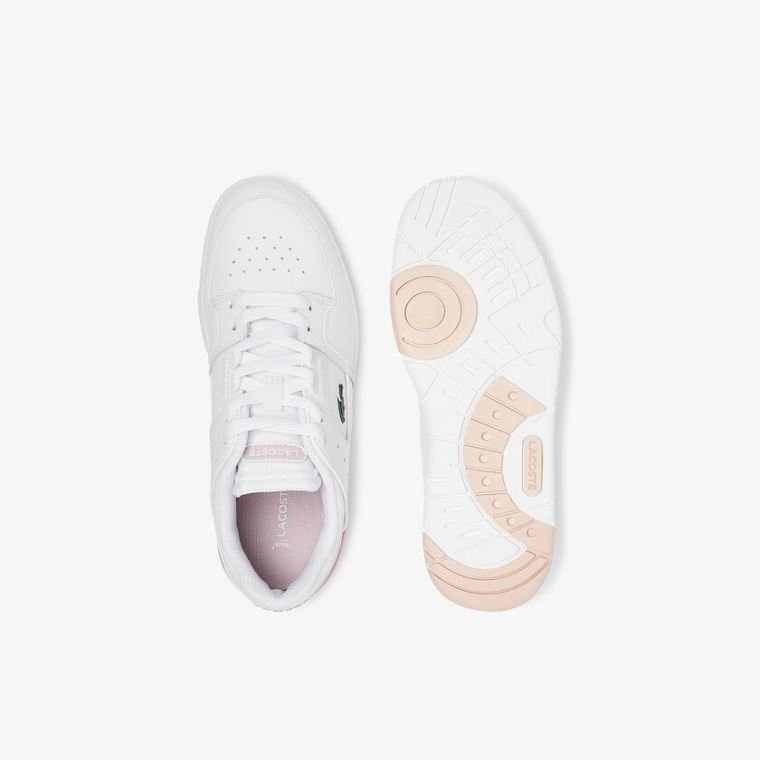 Lacoste Court Cage Sneaker Hvide Lyselyserød | kWZ4T3SZ