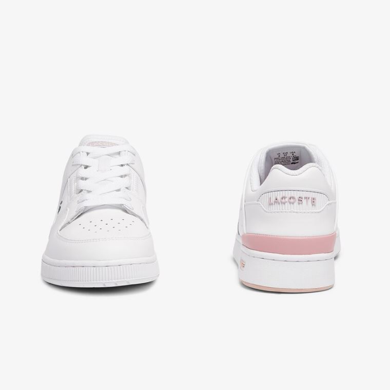 Lacoste Court Cage Sneaker Hvide Lyselyserød | kWZ4T3SZ