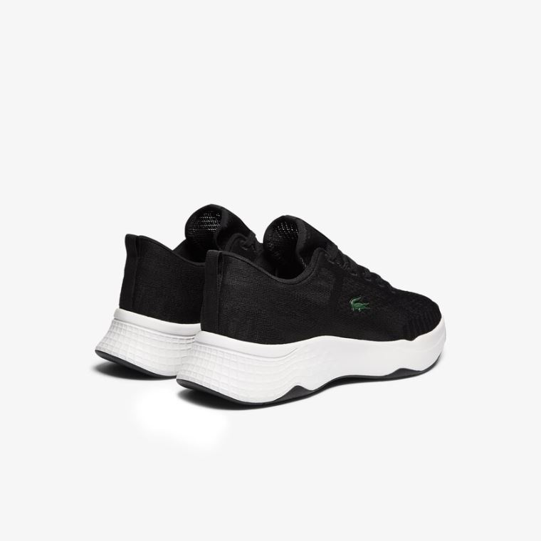 Lacoste Court-Drive Fly Tekstil Sneakers Sort Hvide | 6PH00cy2