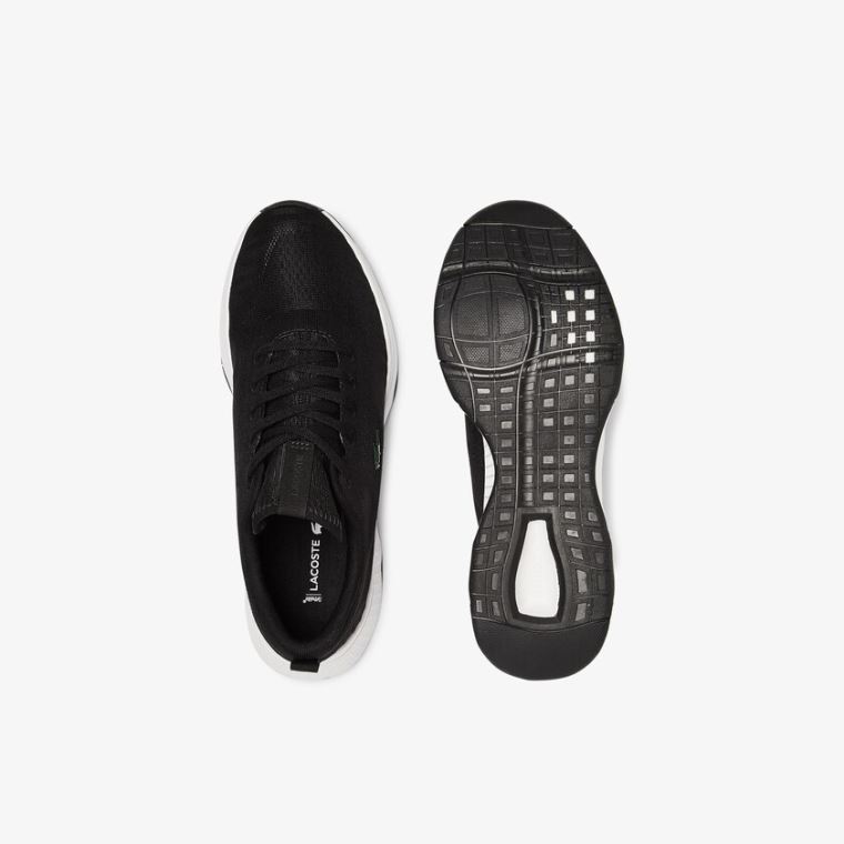 Lacoste Court-Drive Fly Tekstil Sneakers Sort Hvide | 6PH00cy2