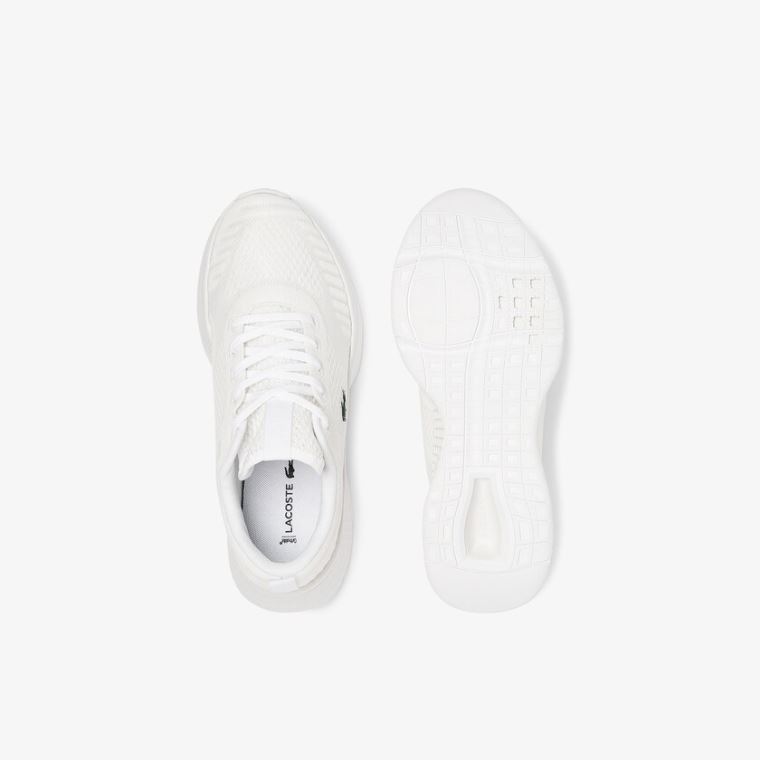 Lacoste Court-Drive Fly Tekstil Sneakers Hvide | JNFy7TNg