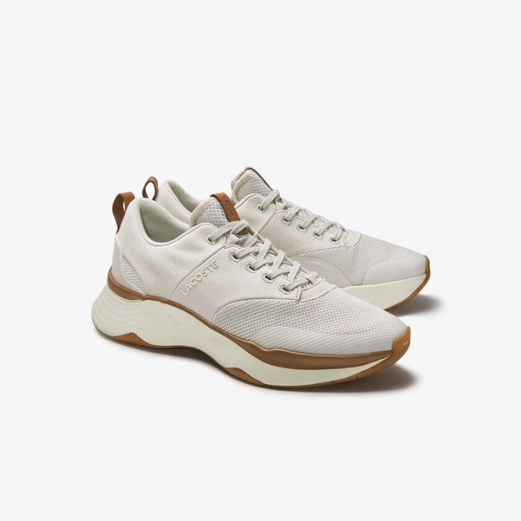 Lacoste Court-Drive Plus Canvas and Syntetisk Sneakers Hvide Hvide | X6uPWVOE