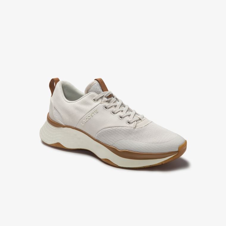 Lacoste Court-Drive Plus Canvas and Syntetisk Sneakers Hvide Hvide | X6uPWVOE