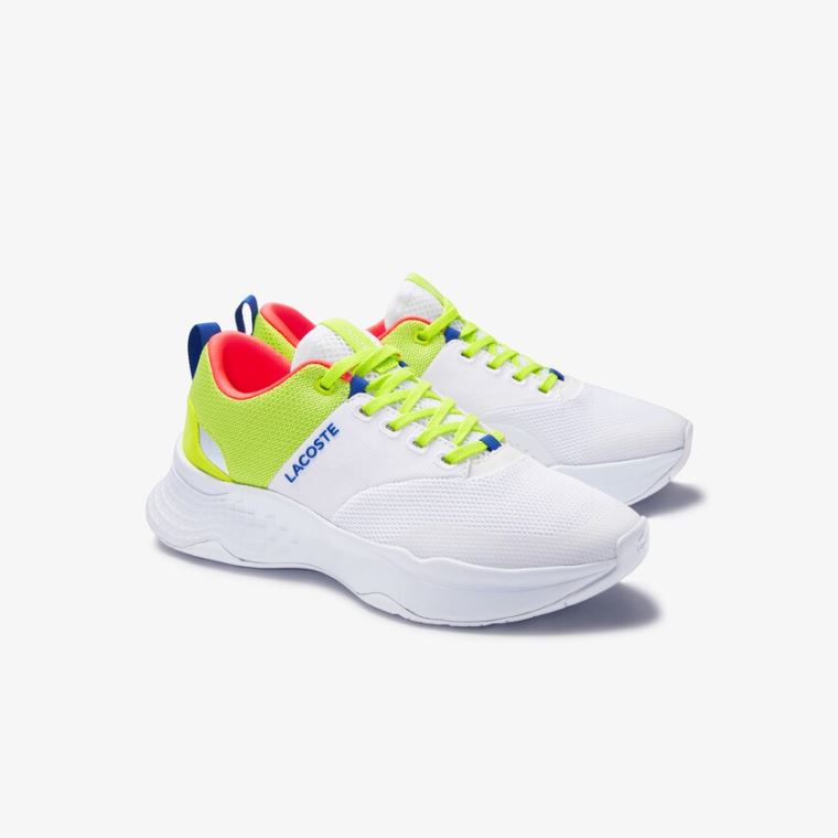 Lacoste Court-Drive Plus Tekstil Sneakers Hvide Lysegrøn | K5KOzIev