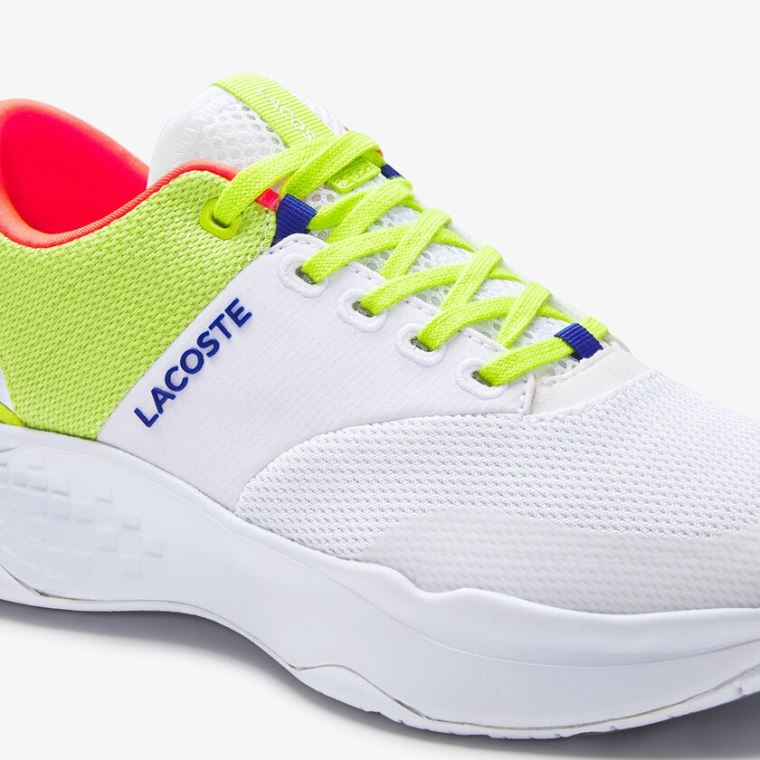 Lacoste Court-Drive Plus Tekstil Sneakers Hvide Lysegrøn | fiECVGLL