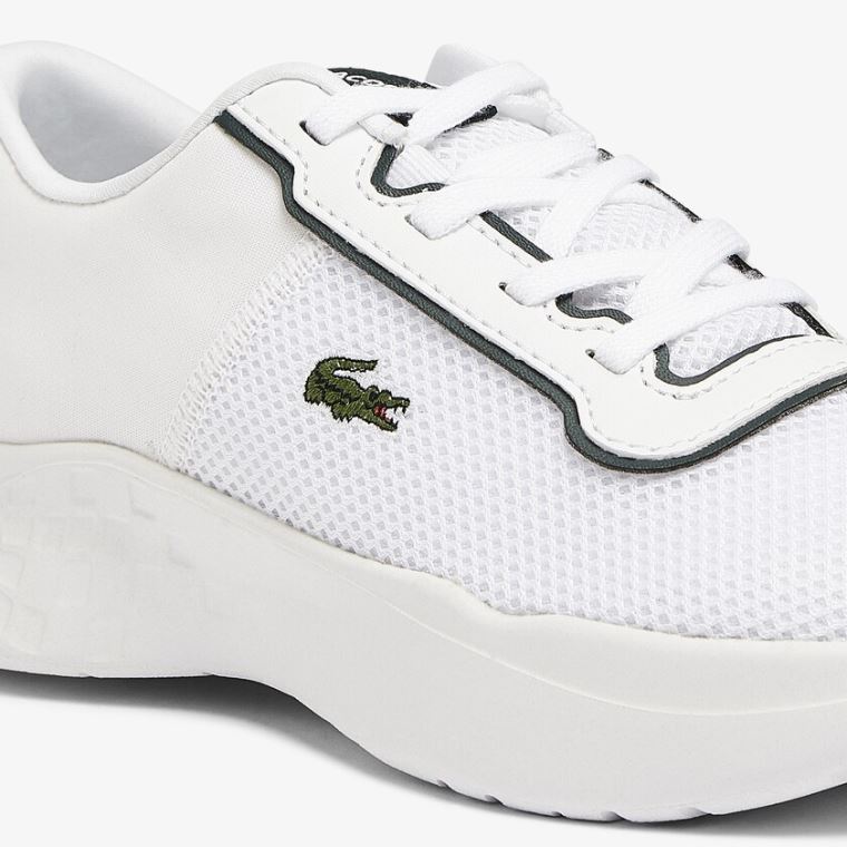 Lacoste Court-Drive Tekstil Air Mesh Sneakers Hvide | WtiSQWDu