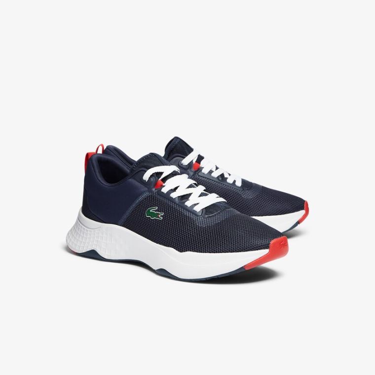 Lacoste Court-Drive Tekstil Sneakers Mørkeblå Hvide | a35uXGPJ