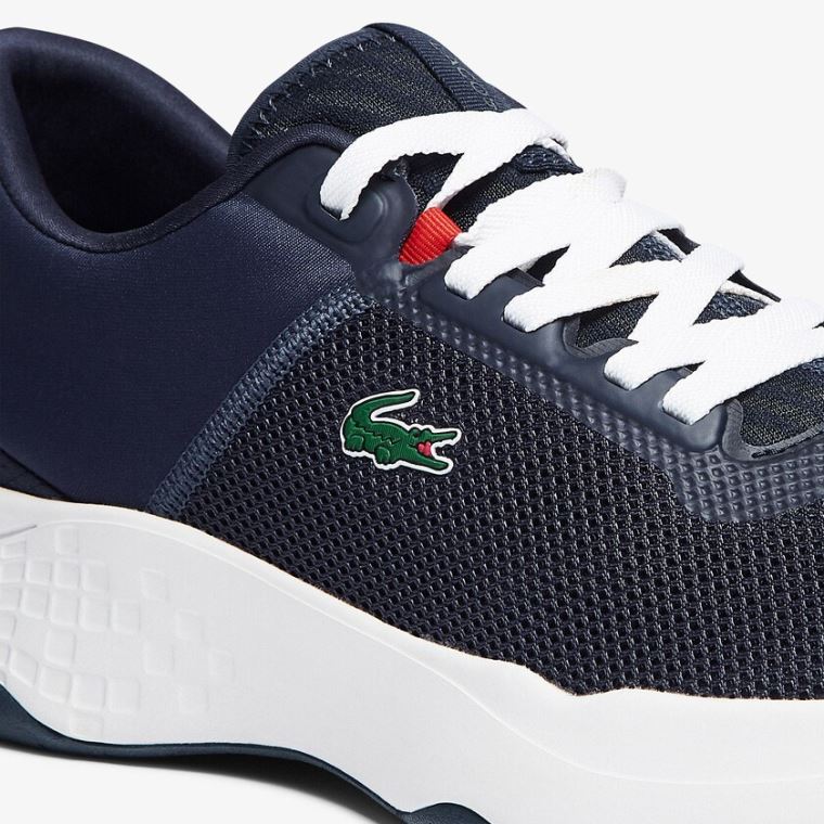 Lacoste Court-Drive Tekstil Sneakers Mørkeblå Hvide | a35uXGPJ