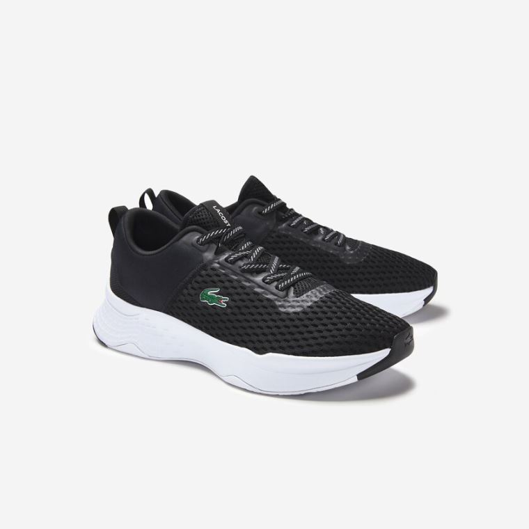 Lacoste Court-Drive Tekstil Sneakers Sort Hvide | jLCEjL1f