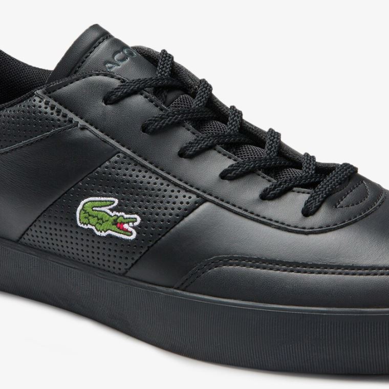 Lacoste Court-Master Læder Sneakers Sort | YO1nAIhJ