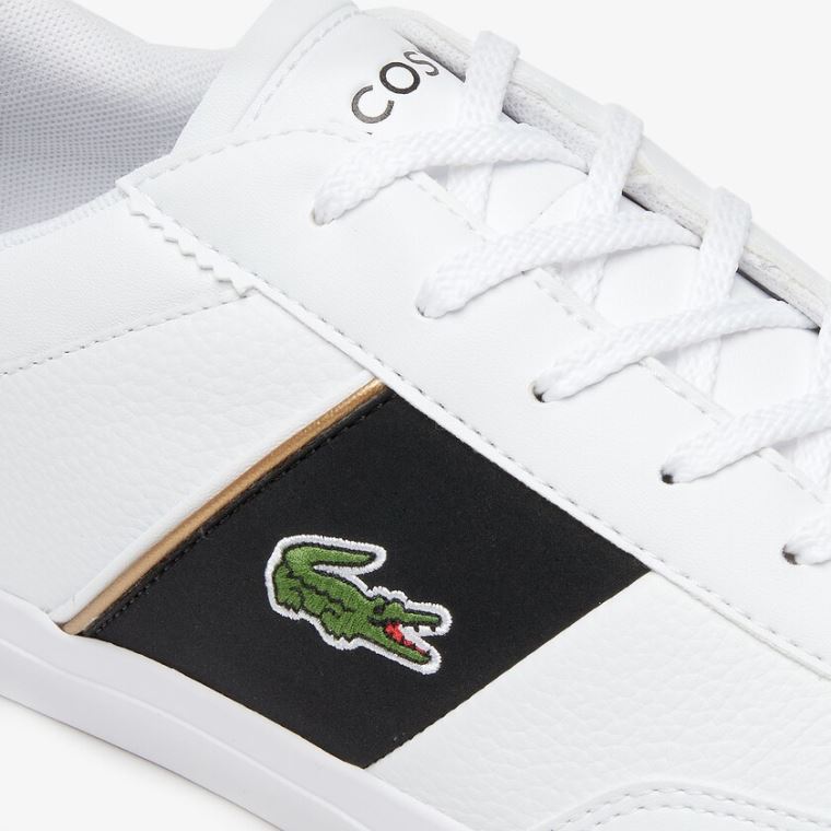 Lacoste Court-Master Tumbled Læder Sneakers Hvide Sort | JwPiZt9e