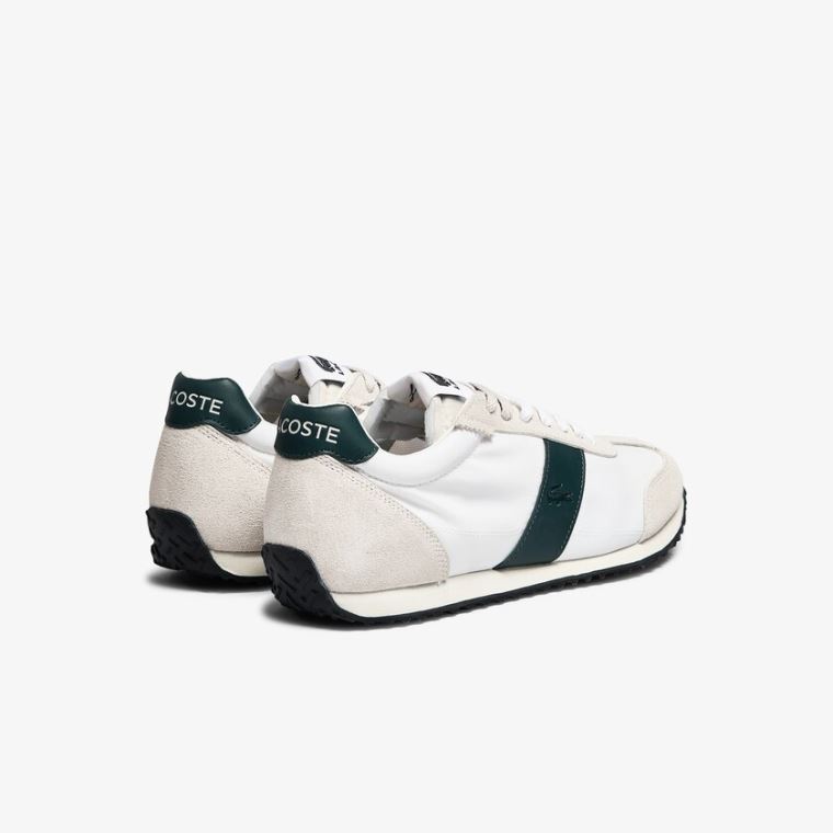 Lacoste Court Pace Tekstil Sneakers Beige Grøn | 4k3oirjX